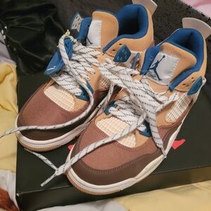 Air Jordan Retro Sneakers in Brown and Cream